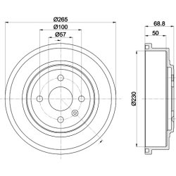 Brake Drum MINTEX MBD286 OE Ref 568066