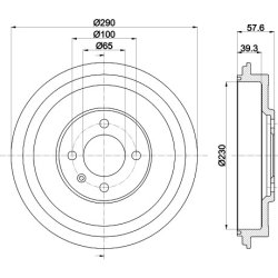 Brake Drum MINTEX MBD287 OE Ref 6K9609617