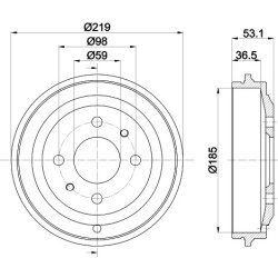 Brake Drum MINTEX MBD299 OE Ref 4644847