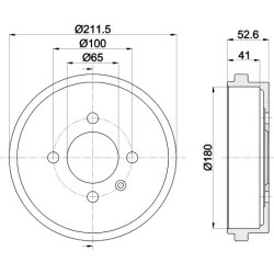 Brake Drum MINTEX MBD301 OE Ref 6X0609617