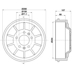 Brake Drum MINTEX MBD310 OE Ref 424756