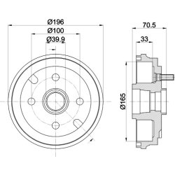 Brake Drum MINTEX MBD318 OE Ref 4240397205