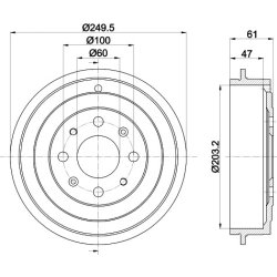 Brake Drum MINTEX MBD320 OE Ref 424757