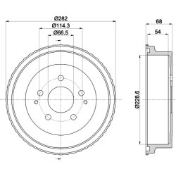 Brake Drum MINTEX MBD323 OE Ref 4243187402000