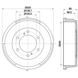 Brake Drum MINTEX MBD326 OE Ref 4320615G11