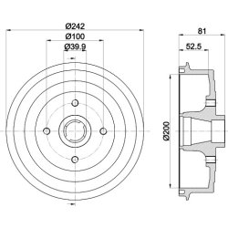 Brake Drum MINTEX MBD330 OE Ref 96193771