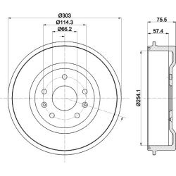 Brake Drum MINTEX MBD332 OE Ref SDC000010