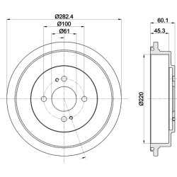 Brake Drum MINTEX MBD348 OE Ref 42610S6AG00