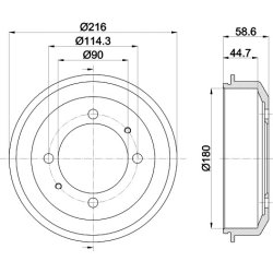Brake Drum MINTEX MBD356 OE Ref 5841122020