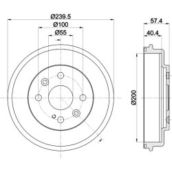 Brake Drum MINTEX MBD359 OE Ref DA6A26251A