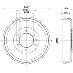 Brake Drum MINTEX MBD374 OE Ref 97948038