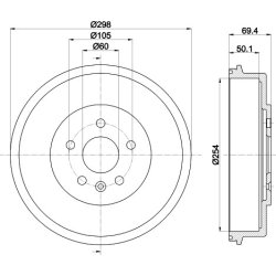 Brake Drum MINTEX MBD375 OE Ref 13435981