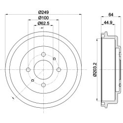 Brake Drum MINTEX MBD378 OE Ref 5841125201
