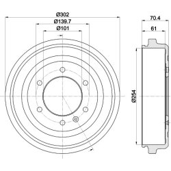 Brake Drum MINTEX MBD390 OE Ref 8973605050