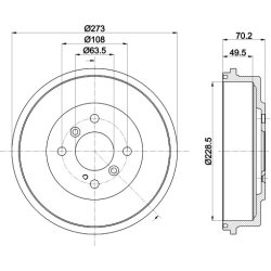 Brake Drum MINTEX MBD391 OE Ref CN151126AB