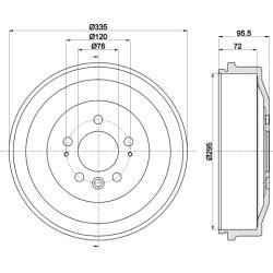 Brake Drum MINTEX MBD392 OE Ref 2H0609617