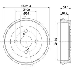 Brake Drum MINTEX MBD393 OE Ref 4243174010