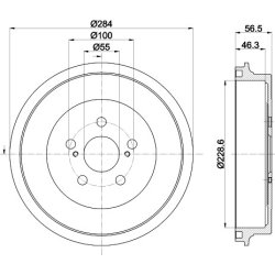 Brake Drum MINTEX MBD400 OE Ref 4243112300