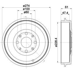 Brake Drum MINTEX MBD402