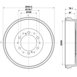 Brake Drum MINTEX MBD403 OE Ref 424310K120 MINTEX