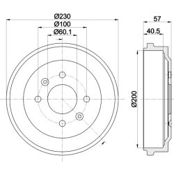 Brake Drum MINTEX MBD422 OE Ref 568007