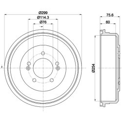 Brake Drum MINTEX MBD423 OE Ref 5832926000