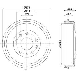 Brake Drum MINTEX MBD424 OE Ref GE4Y26251C MINTEX