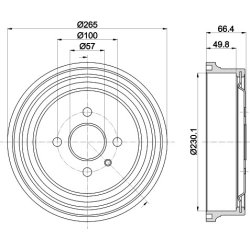 Brake Drum MINTEX MBD434 OE Ref 90495034 MINTEX