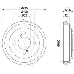 Brake Drum MINTEX MBD438 OE Ref 4351184M00