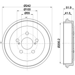 Brake Drum MINTEX MBD439 OE Ref 4243132120 MINTEX
