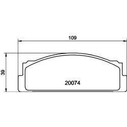 Brake Pad Set MINTEX MDB1008 OE Ref 5951868 MINTEX
