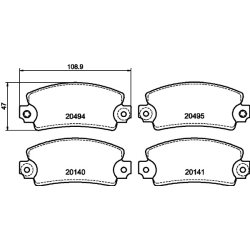 Brake Pad Set MINTEX MDB1019 MINTEX