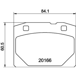 Brake Pad Set MINTEX MDB1074 OE Ref 4208932