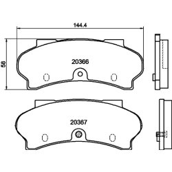 Brake Pad Set MINTEX MDB1086 OE Ref 425085 MINTEX