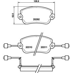 Brake Pad Set MINTEX MDB1087 OE Ref 5888544