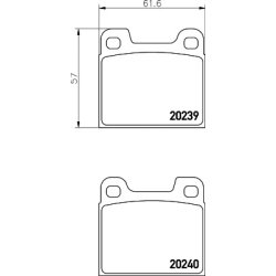 Brake Pad Set MINTEX MDB1089 OE Ref 60750556 MINTEX