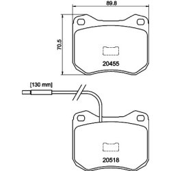 Brake Pad Set MINTEX MDB1108 OE Ref 424516 MINTEX