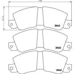Brake Pad Set MINTEX MDB1111 OE Ref 7701201534 MINTEX