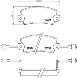 Brake Pad Set MINTEX MDB1112 OE Ref 424888