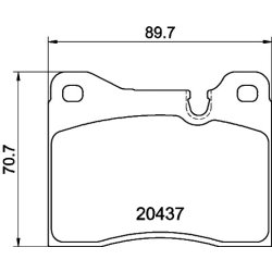 Brake Pad Set MINTEX MDB1121 OE Ref 34111155711 MINTEX