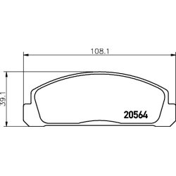 Brake Pad Set MINTEX MDB1122 OE Ref 853249280A MINTEX