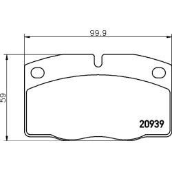 Brake Pad Set MINTEX MDB1141 OE Ref 90398759 MINTEX