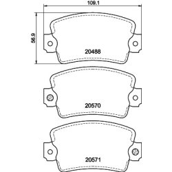 Brake Pad Set MINTEX MDB1143 OE Ref 7701348682