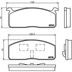 Brake Pad Set MINTEX MDB1144 OE Ref 0449126020