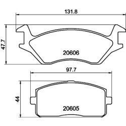 Brake Pad Set MINTEX MDB1145 OE Ref AY040TY027 MINTEX