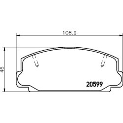 Brake Pad Set MINTEX MDB1149 OE Ref 0449120110000