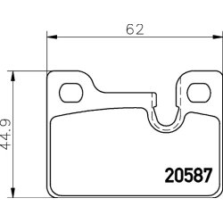 Brake Pad Set MINTEX MDB1154 OE Ref 1159255 MINTEX