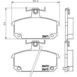 Brake Pad Set MINTEX MDB1172 OE Ref 7701201719 MINTEX