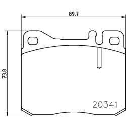 Brake Pad Set MINTEX MDB1180 OE Ref 0024204320 MINTEX