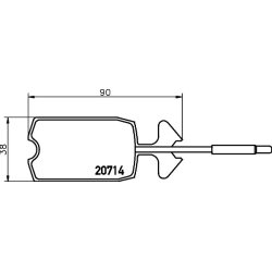 Brake Pad Set MINTEX MDB1181 OE Ref 95542661